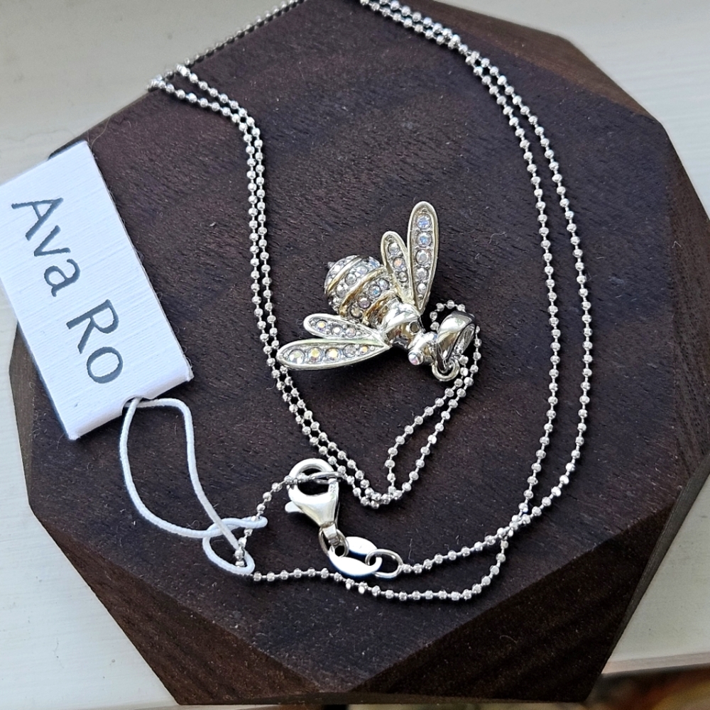 Ava Ro Sterling Necklace with Bee Pendant